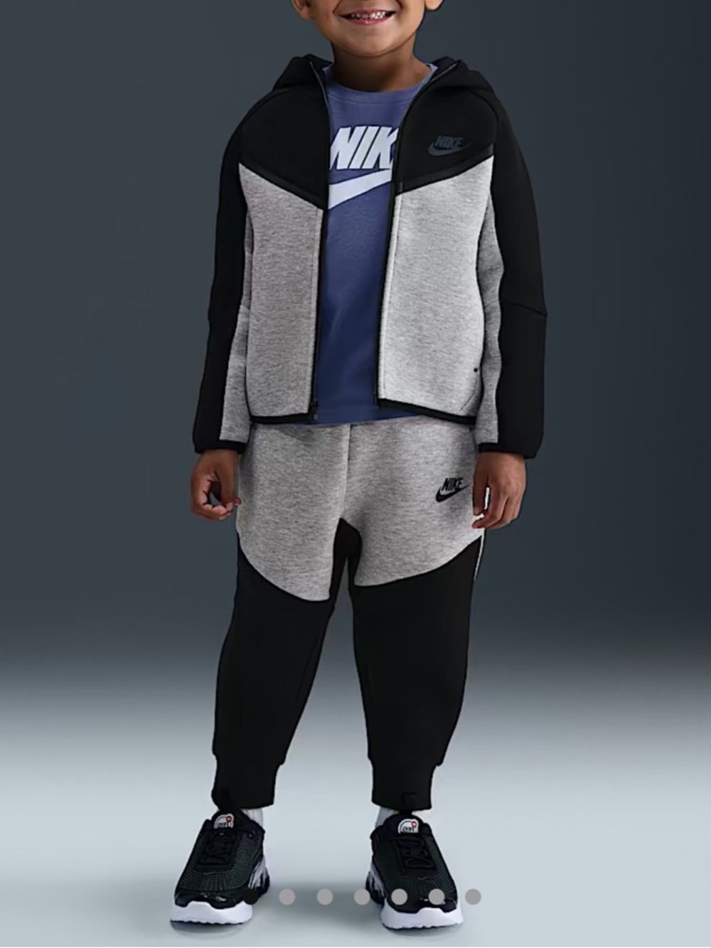 Nike Kids Black & Gray Colorblock Joggers